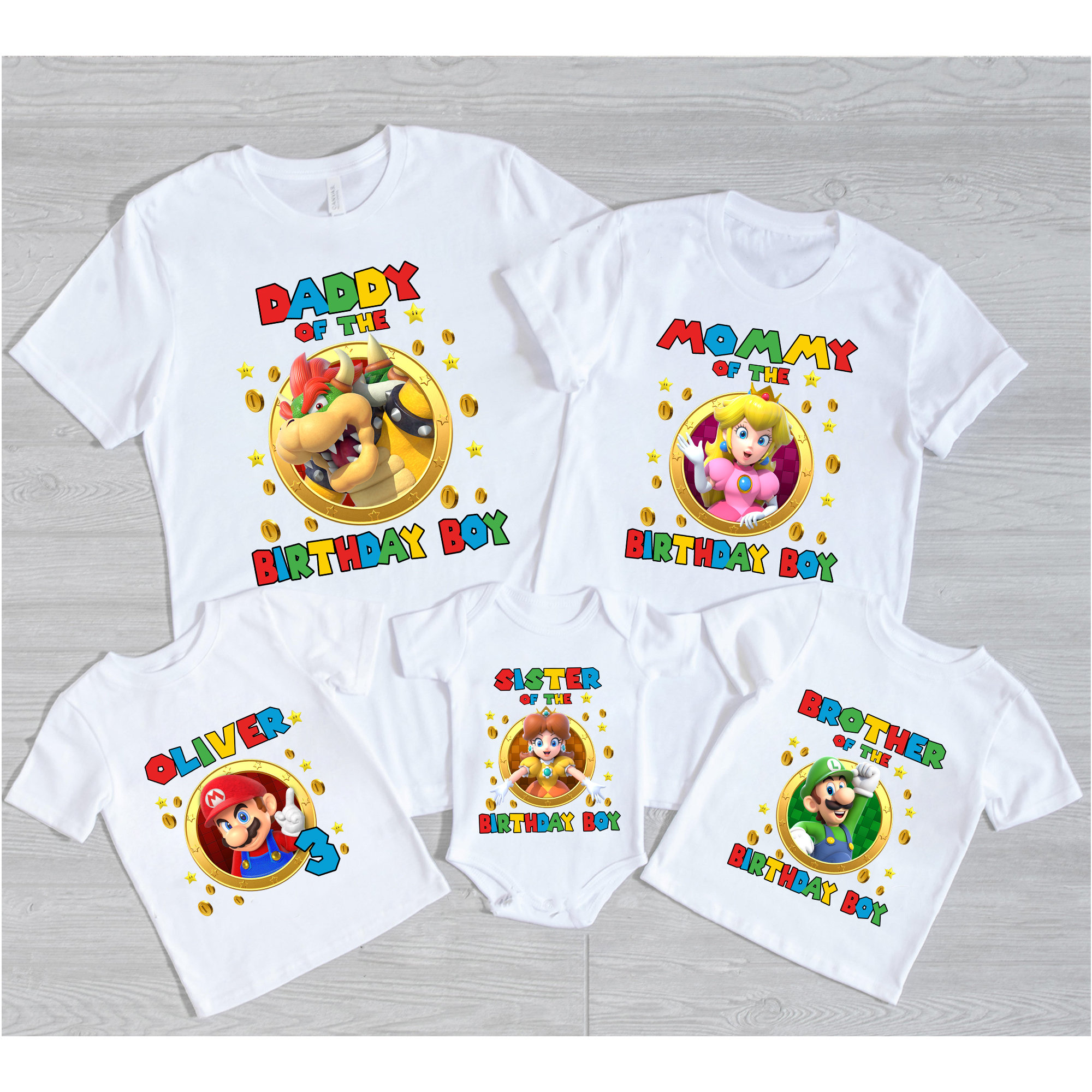 Personalised Super Mario Birthday shirts, Super Family shirt, DadMom Birthday shirt, Kids birthday shirts, Best Gifts for Birthday