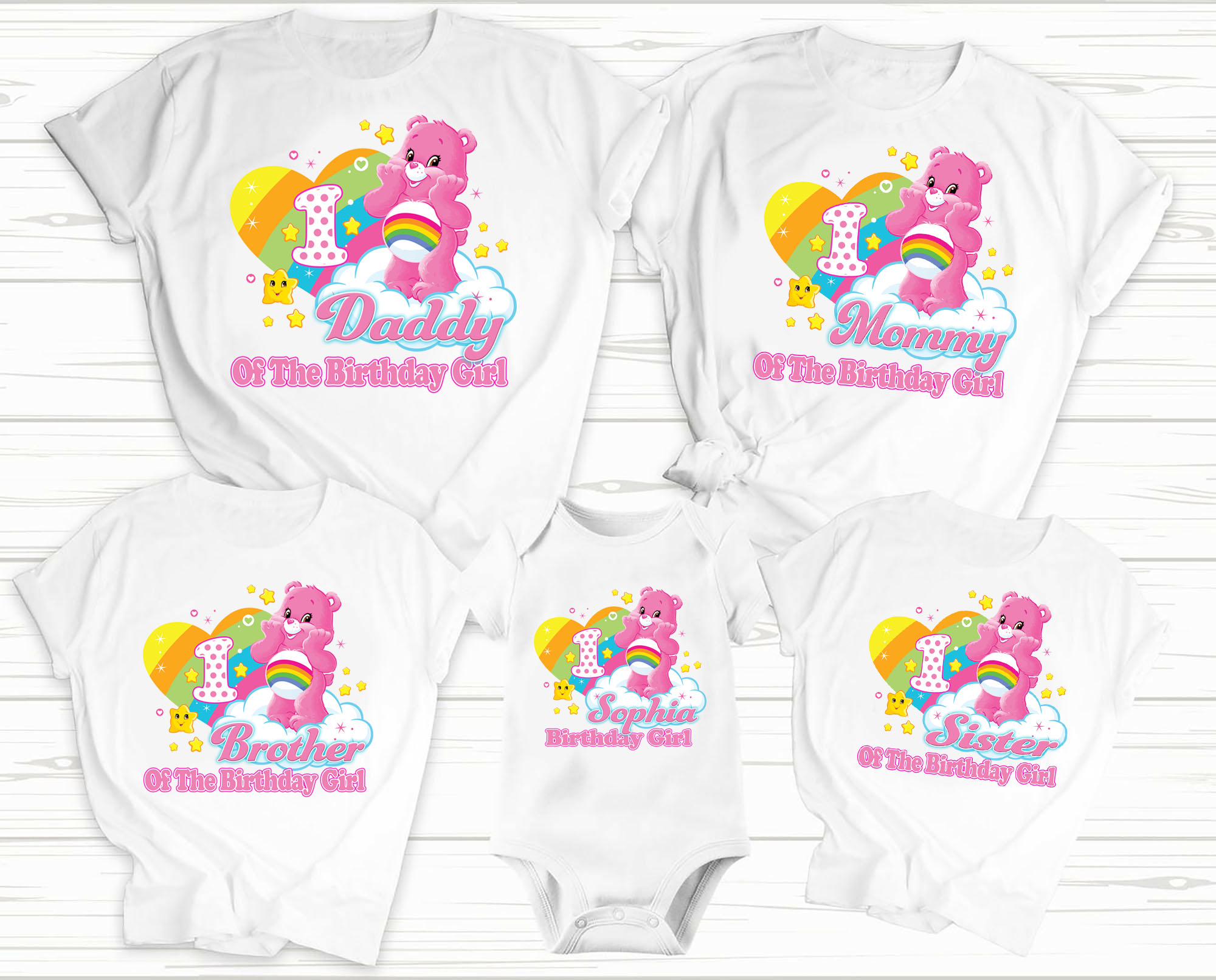 Care Bears Birthday Shirt,Care Bears Custom Matching Family Shirt, Personalized Gifts