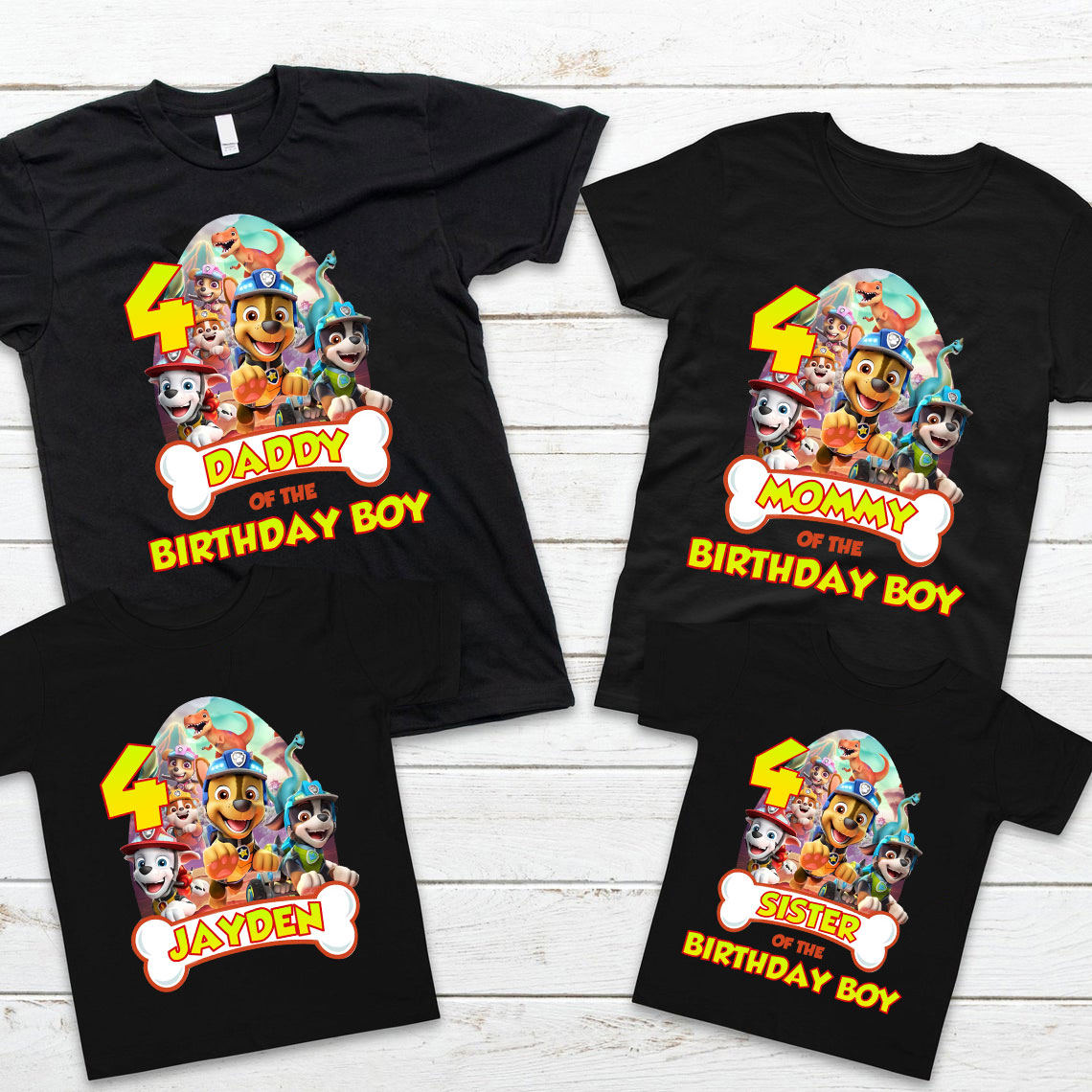 Personalized Paw Patrol birthday shirt, Paw Patrol party shirt, Personalized paw patrol shirt, ustom Family matching Shirt, Birthday gift shirt, custom birthday gift