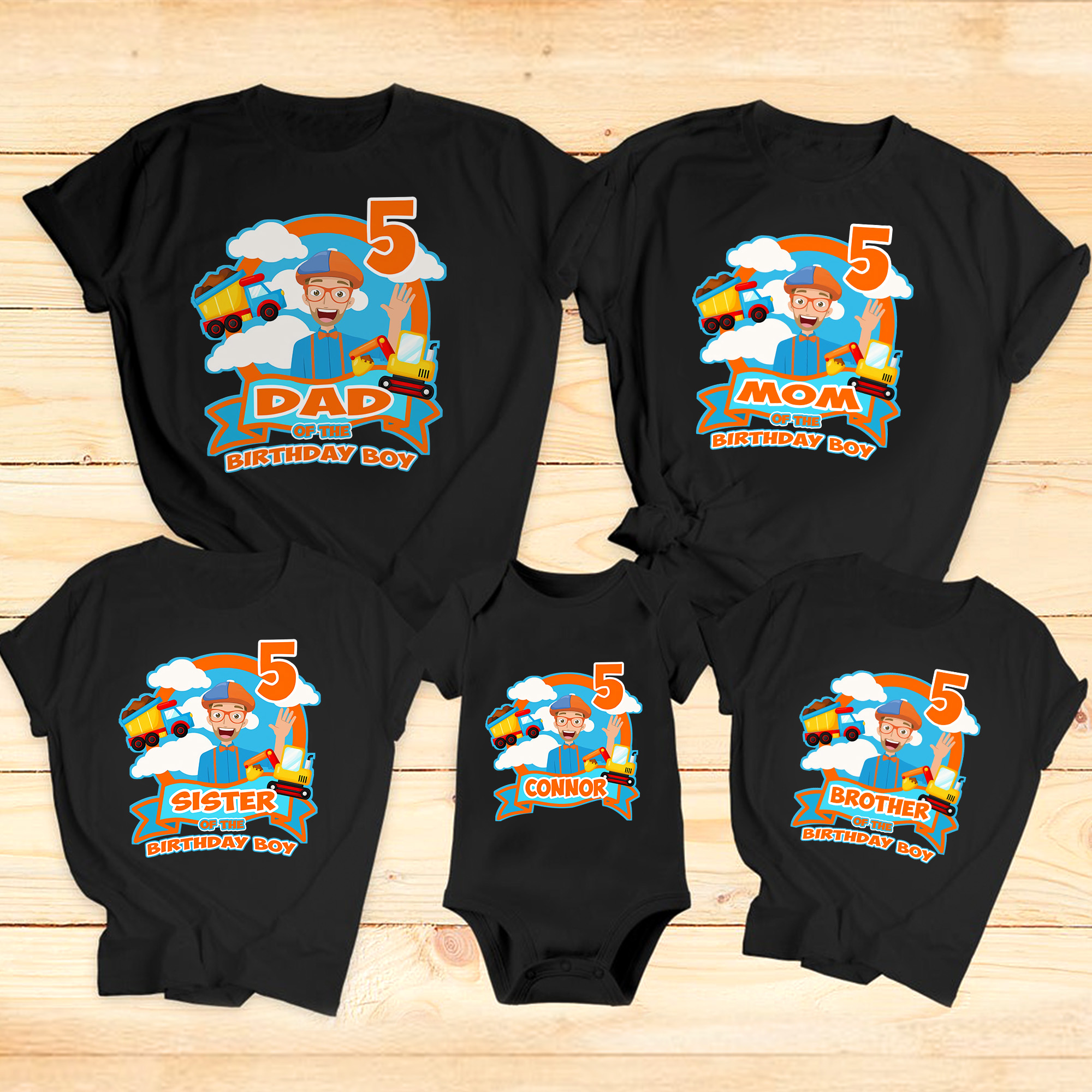 Blippi Birthday Family Shirt, Family Blippi Birthday Shirts, Blippi Birthday Theme Shirts, Blippi Kids Shirt