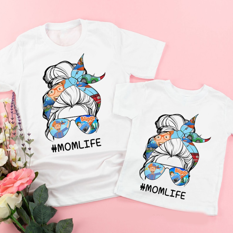Personalized Blippi Mom Life Shirt, Blippis Mom Funny Life Kids Shirt, Blippi Birthday Party