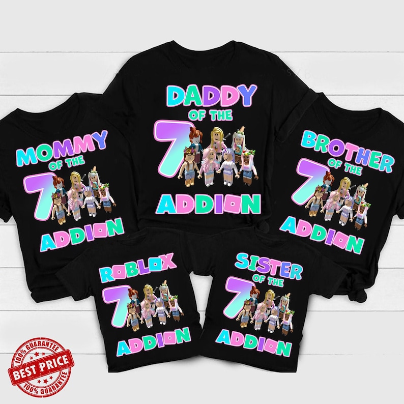 Roblox Girl Birthday Shirts, Family Roblox shirts, Roblox birthday theme Set shirts, Roblox birthday, Roblox shirt, Roblox tshirt, Roblox Girl