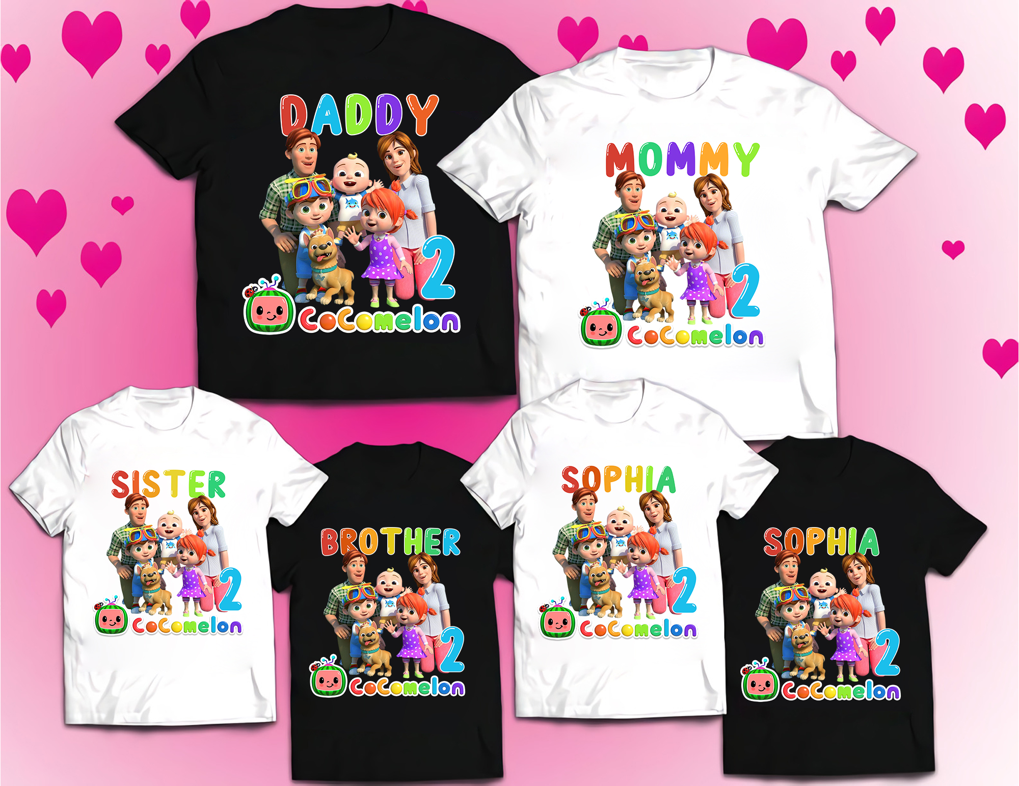 Personalized Cocomelon Birthday Set Shirts, Cocomelon Family Shirt Sets, Cocomelon Party Shirt, Cocomelon Birthday, Family Matching shirts