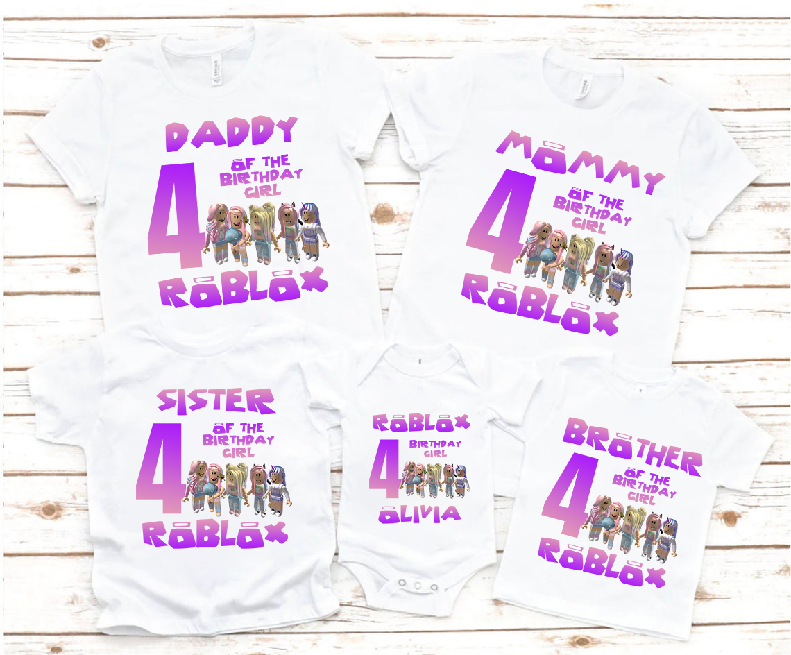 Roblox Birthday Shirt, Roblox Family Shirt, Roblox birthday theme shirts, Roblox birthday, Roblox shirt, Roblox tshirt, Roblox Girl