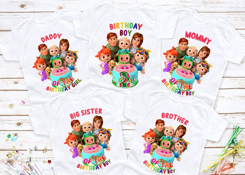 Personalized Cocomelon Birthday Shirts, Cocomelon Family Shirt, Cocomelon Party Shirt