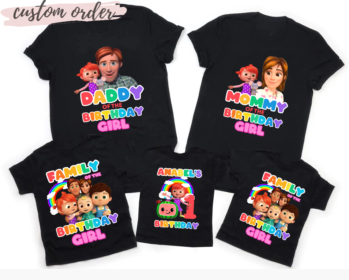 Personalized Cocomelon Family Birthday Shirt, Cocomelon Shirt, Family Matching Tee