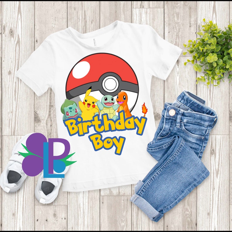 Kids Pokemon Birthday Shirt