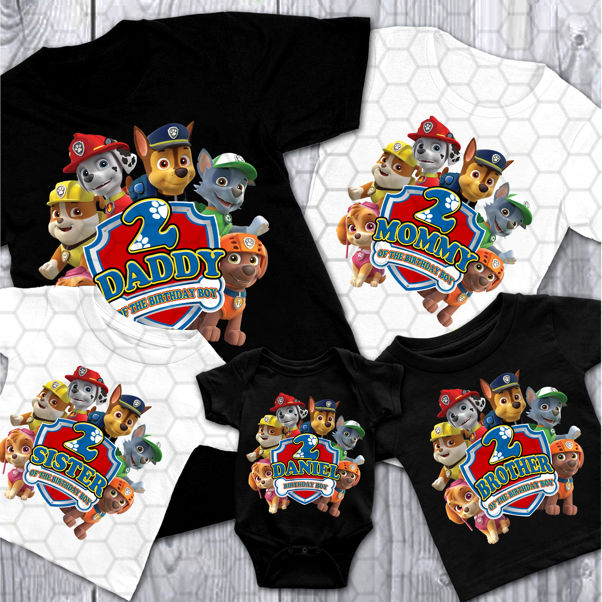 Paw Patrol Birthday Shirt, Paw Patrol Chase Birthday shirt, Paw Patrol Family Matching shirts, Paw Patrol Birthday Shirt Family Custom age and name