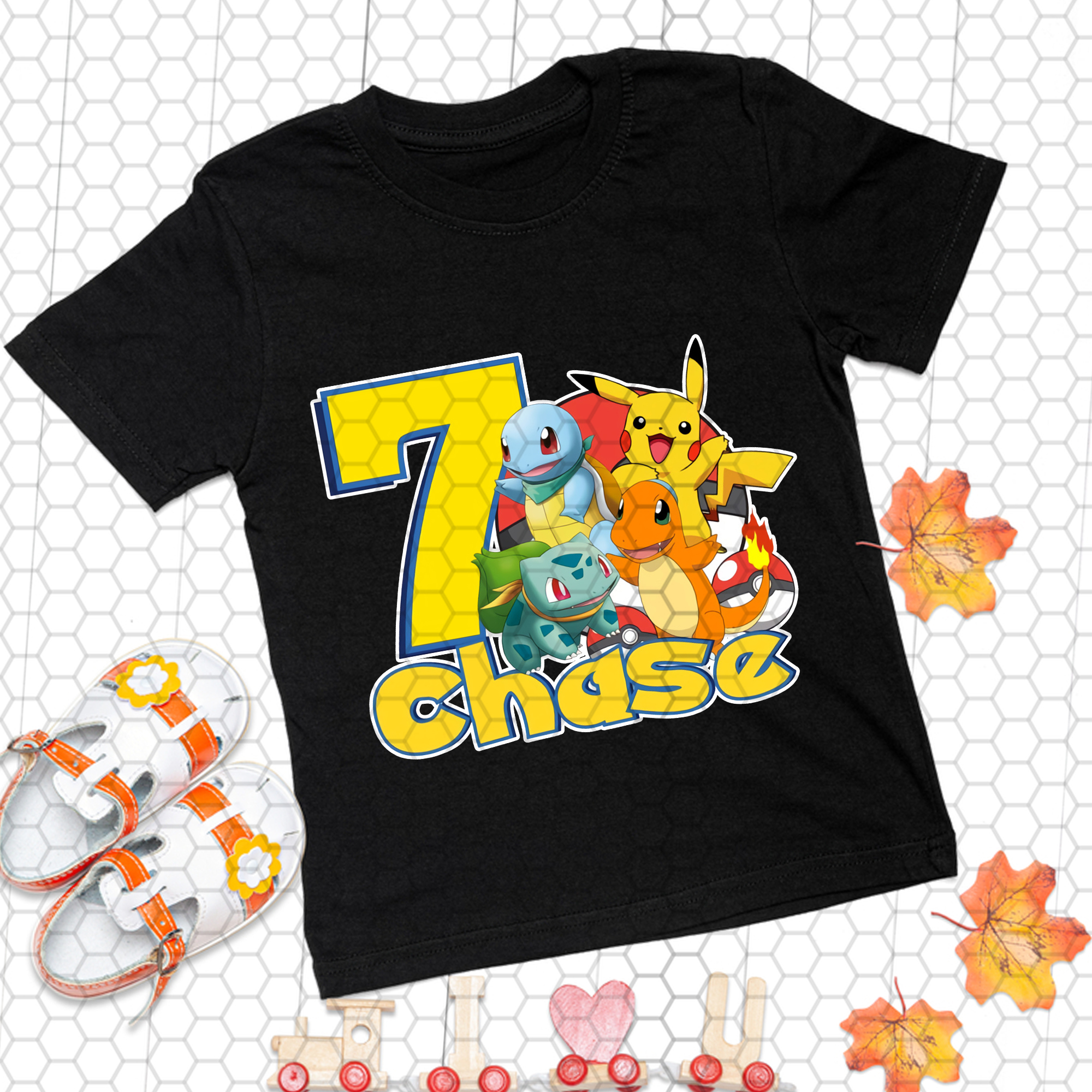 Pokemon Birthday Boy Shirt, Pikachu Personalized Shirt, Pokemon Shirt, Personalized Gifts