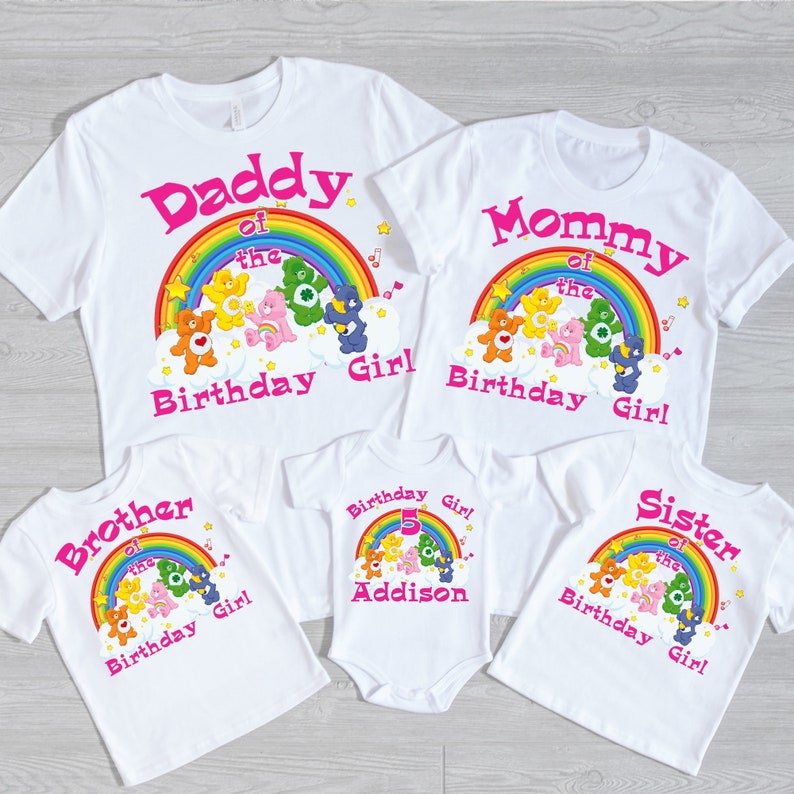 Care Bears Family Matching Birthday Shirt, Care Bears Family Birthday Shirt, Care Bears Birthday Family Custom Age and Name