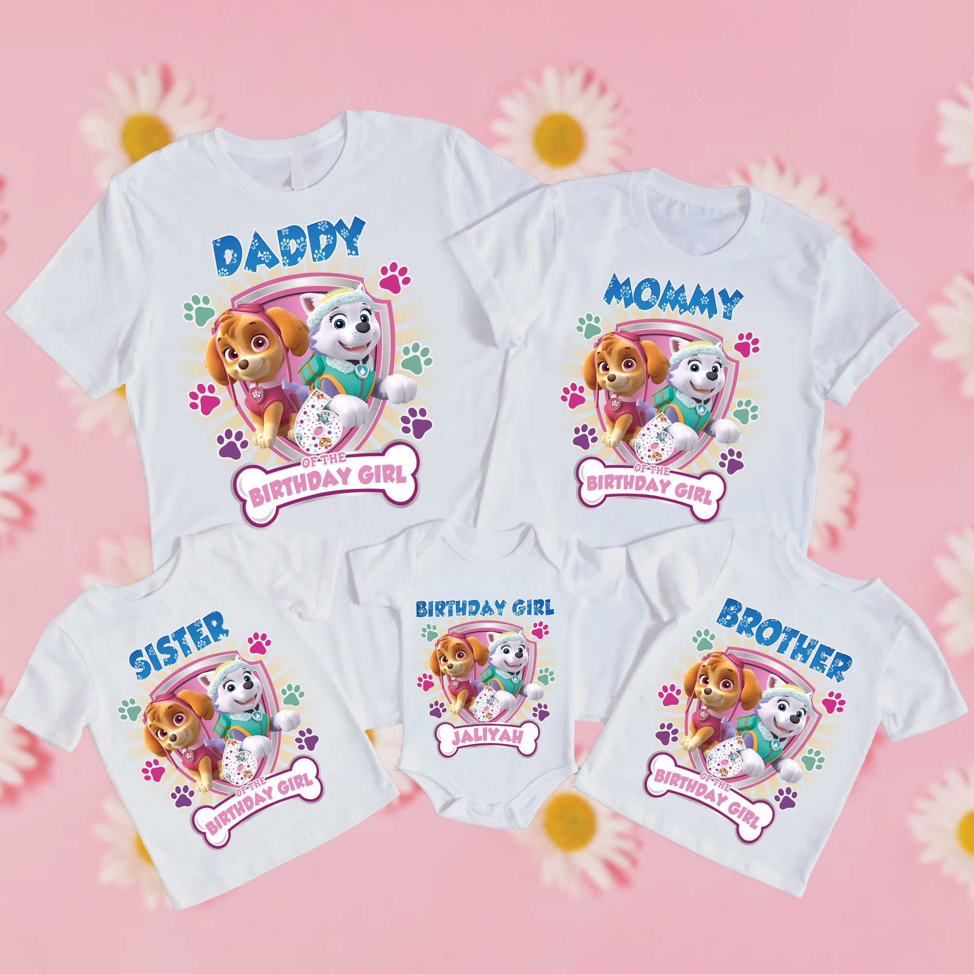 Paw Patrol Skye Everest Birthday Shirt - Skye Birthday Shirt - Everest Birthday Shirt - Kids Birthday Shirt - Paw Patrol Skye Everest