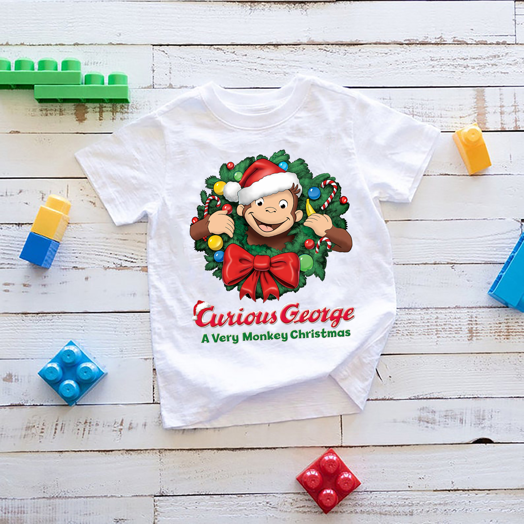 Curious George Christmas shirt, Monkey Kid Shirt, Monkey Birthday Shirt