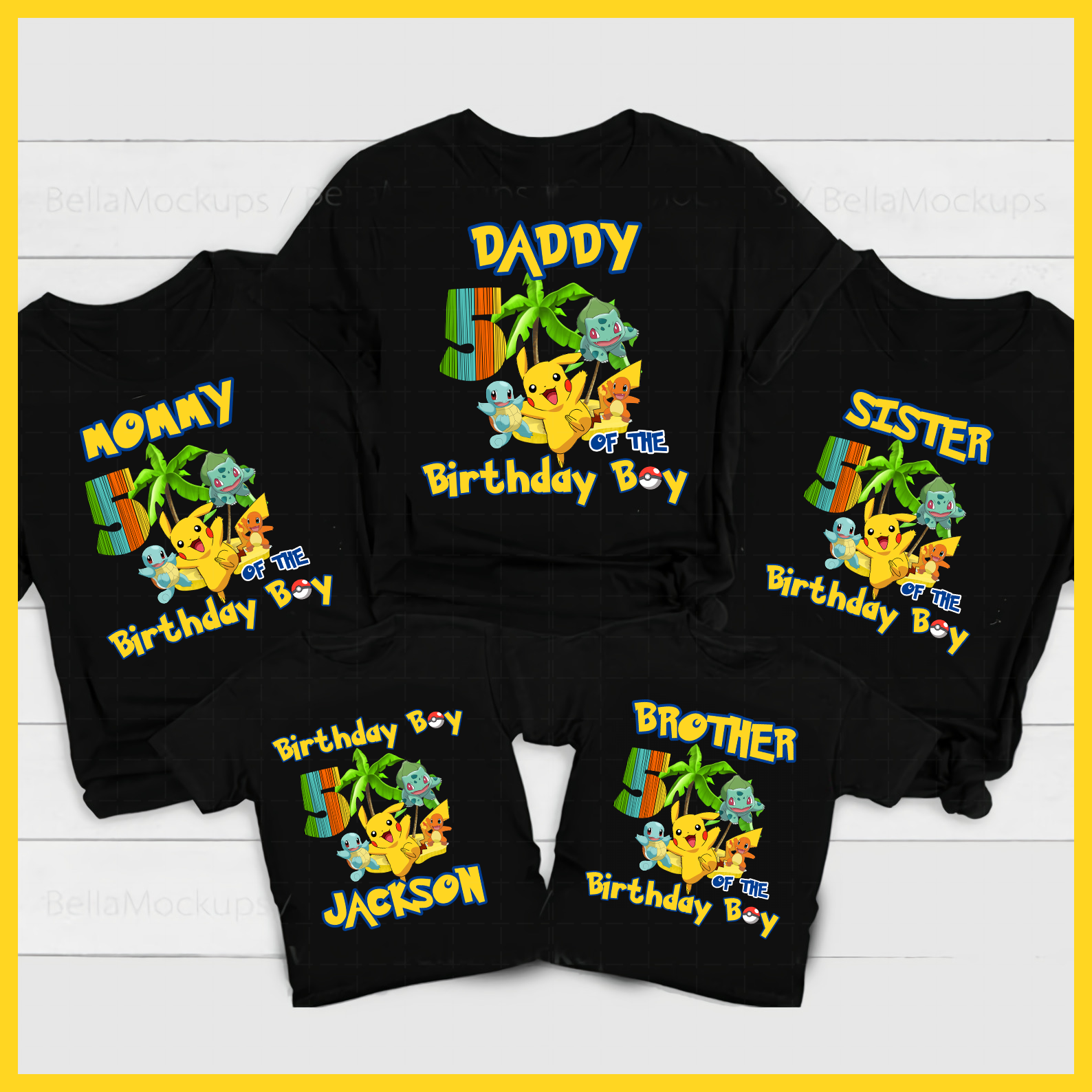 Personalized Pokemon Birthday Shirts, Pikachu Birthday Shirt, Pokemon Fans T shirt, Pokemon Eevee Evolution shirt, Boy Tee, Pikachu Kids Costume