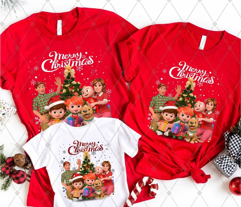 Cocomelon Merry Christmas, Cocomelon Family Shirt, Cocomelon Birthday Family Christmas Shirt, Cocomelon Christmas Shirt, Christmas Gifts