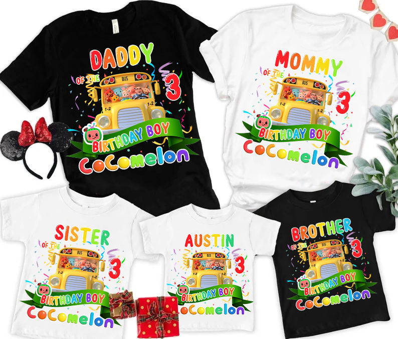 Cocomelon Family Matching Shirt, Cocomelon Family Birthday Boy Shirt, Melon Birthday Boy Shirt, Cocomelon Personalize Birthday Boy Shirts