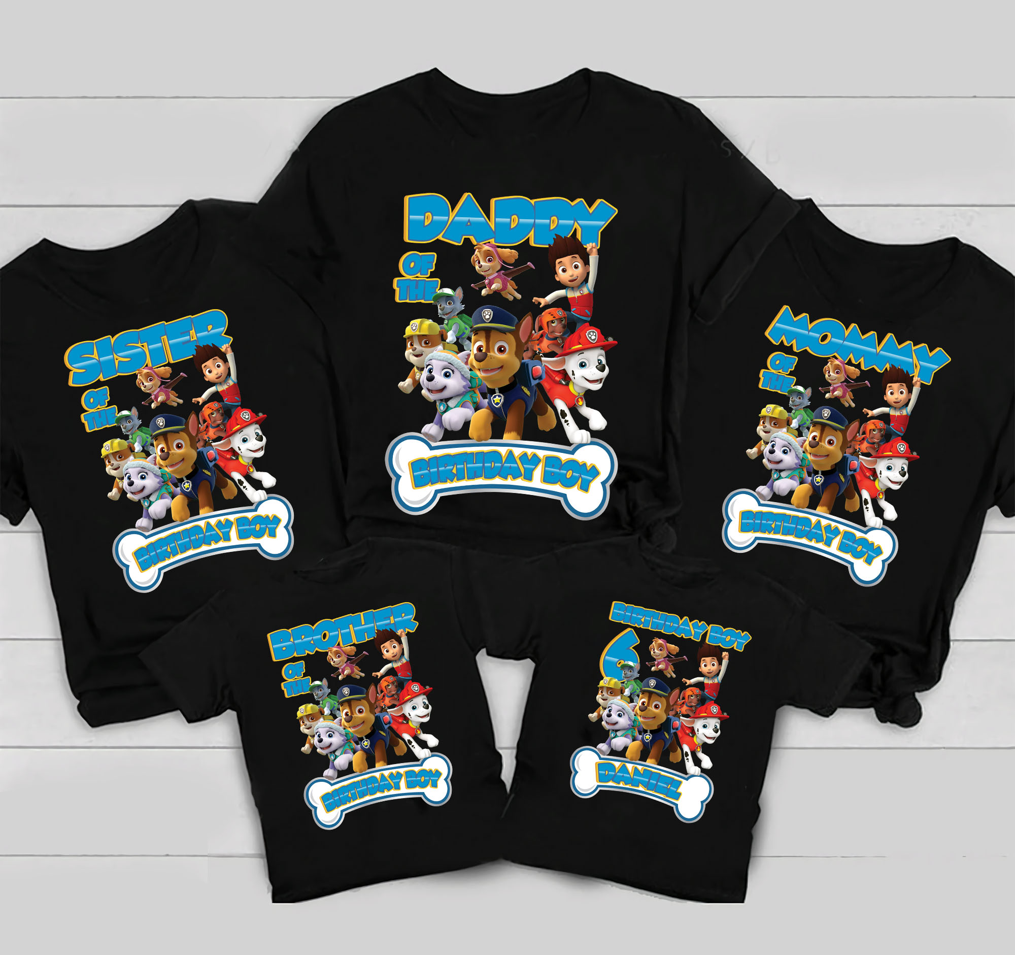 Personalized Paw Patrol Birthday Shirt, Paw Patrol Custom Shirt, Chase Paw Patrol Family Matching Shirt, Paw Patrol Birthday Family Shirt