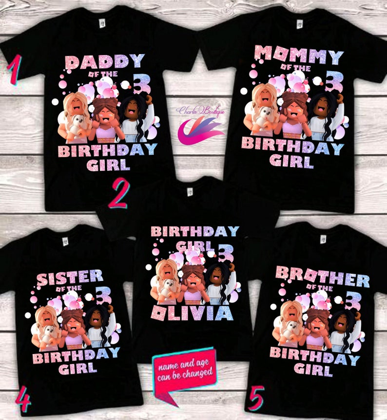 Roblox Birthday Girl Shirt, African Roblox Birthday Family Matching Shirts, Gaming Shirt