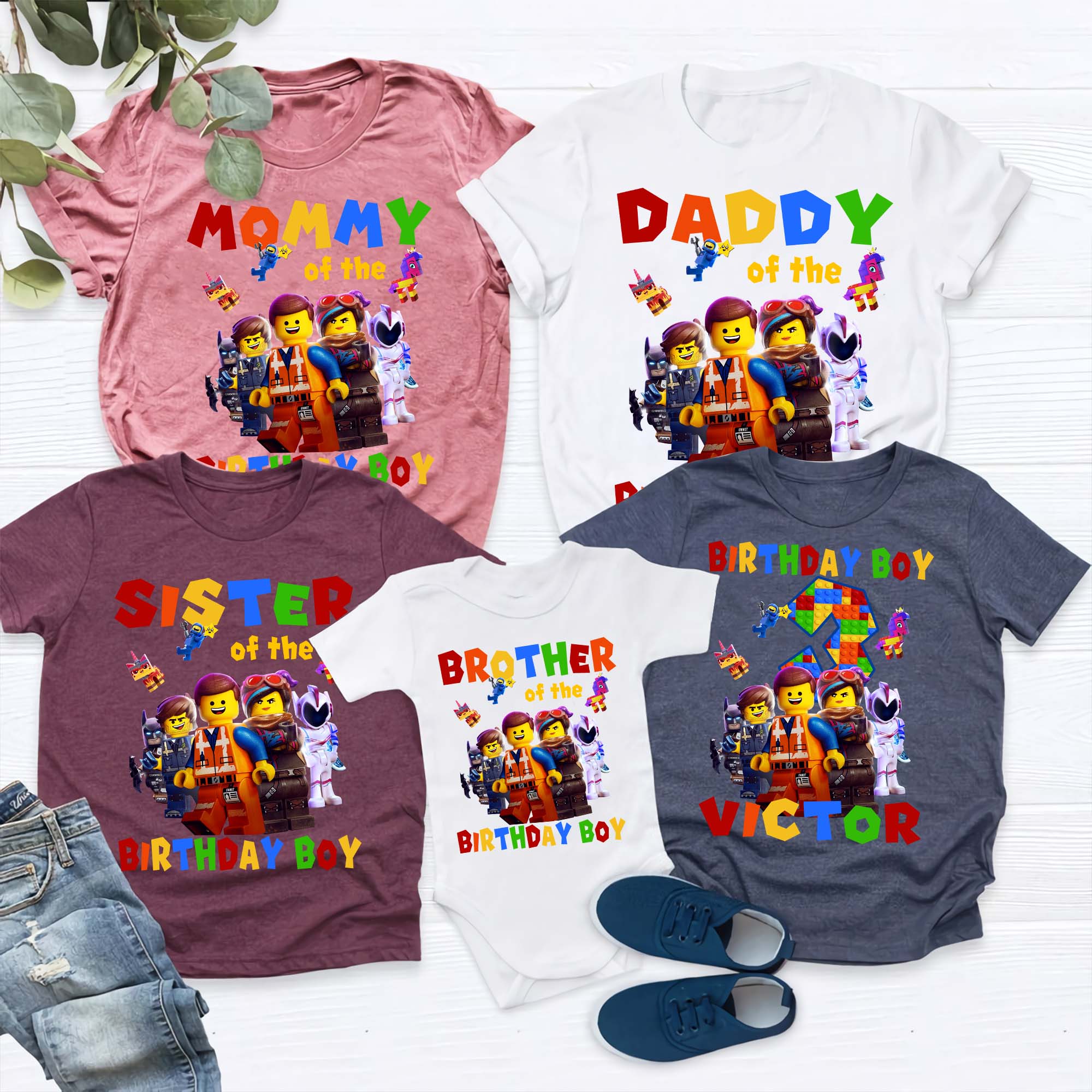 Personalized Roblox Birthday Family Shirt, Roblox Shirt, Family Matching shirts, Family Birthday Clothing, Birthday Party For Boy, Kids Gift