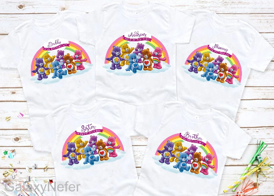 Care Bears Birthday Shirt,Care Bears Custom Matching Family Set Shirt, Personalized Gifts