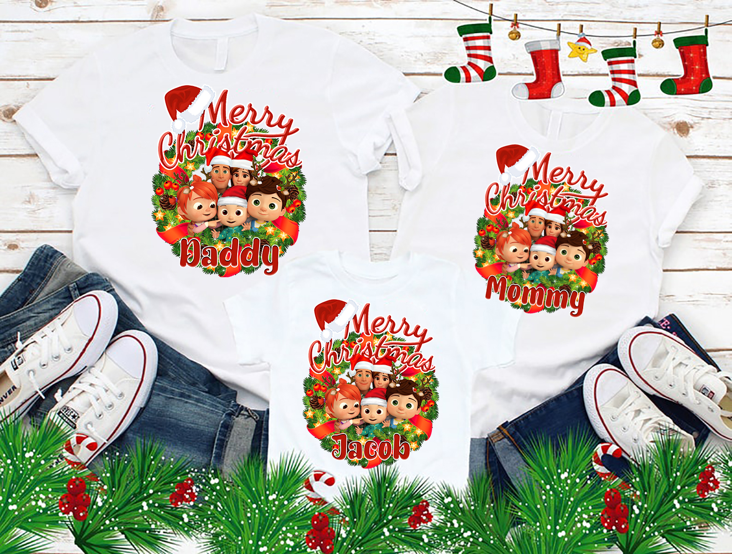 Cocomelon Merry Christmas, Cocomelon Family Shirt, Coco-melon Birthday Family Christmas Shirt, Coco-melon Christmas Shirt, Christmas Gifts