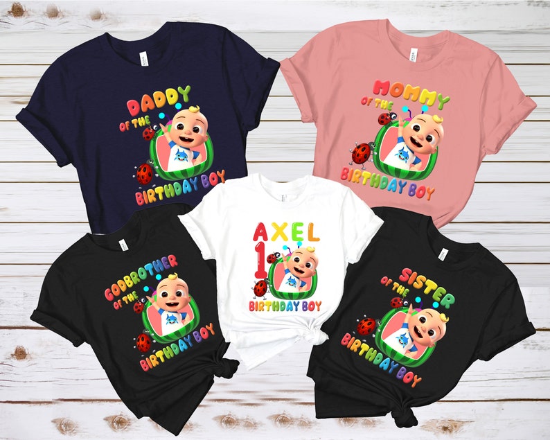Cocomelon Family Matching Shirt, Cocomelon  Family Birthday Boy Shirt, Melon Birthday Boy Shirt, Cocomelon Personalize Birthday Boy Shirt