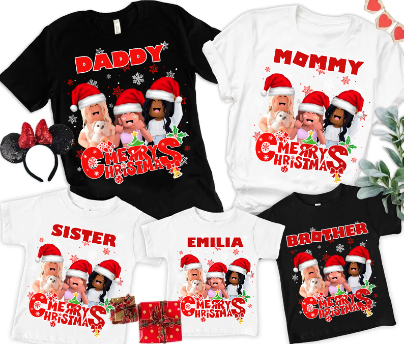Roblox Girl Christmas Shirt, Roblox Girls Birthday Shirt, Roblox Shirt, Christmas Family Shirt, Christmas Gifts