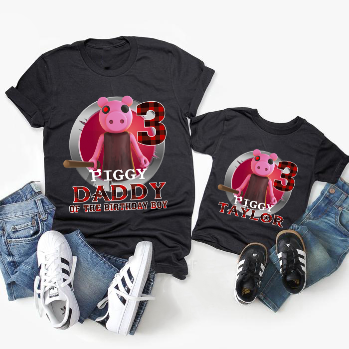 Piggy Roblox Birthday Shirt, Custom Piggy Shirt, Game Kids Birthday Shirt, Roblox Piggy Theme Game Shirt