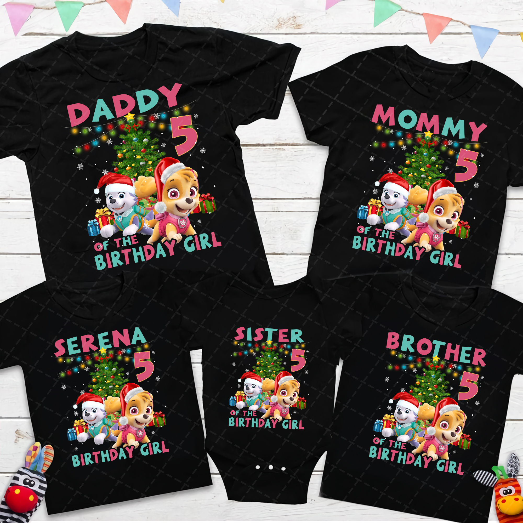 Paw Patrol Christmas Family Shirt, Paw patrol Christmas Shirt, Paw Patrol Chase Birthday shirt, Paw Patrol Family Matching shirts