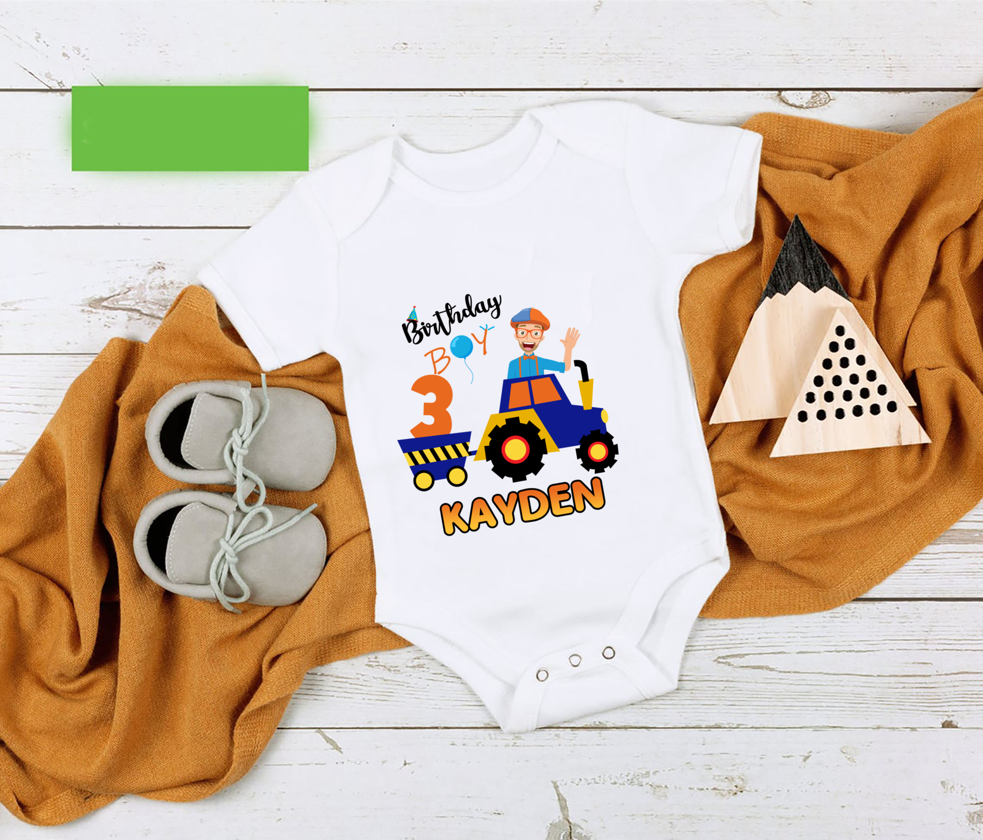 Blippi Birthday Shirt with high-quality printing- Source: Giftcustom