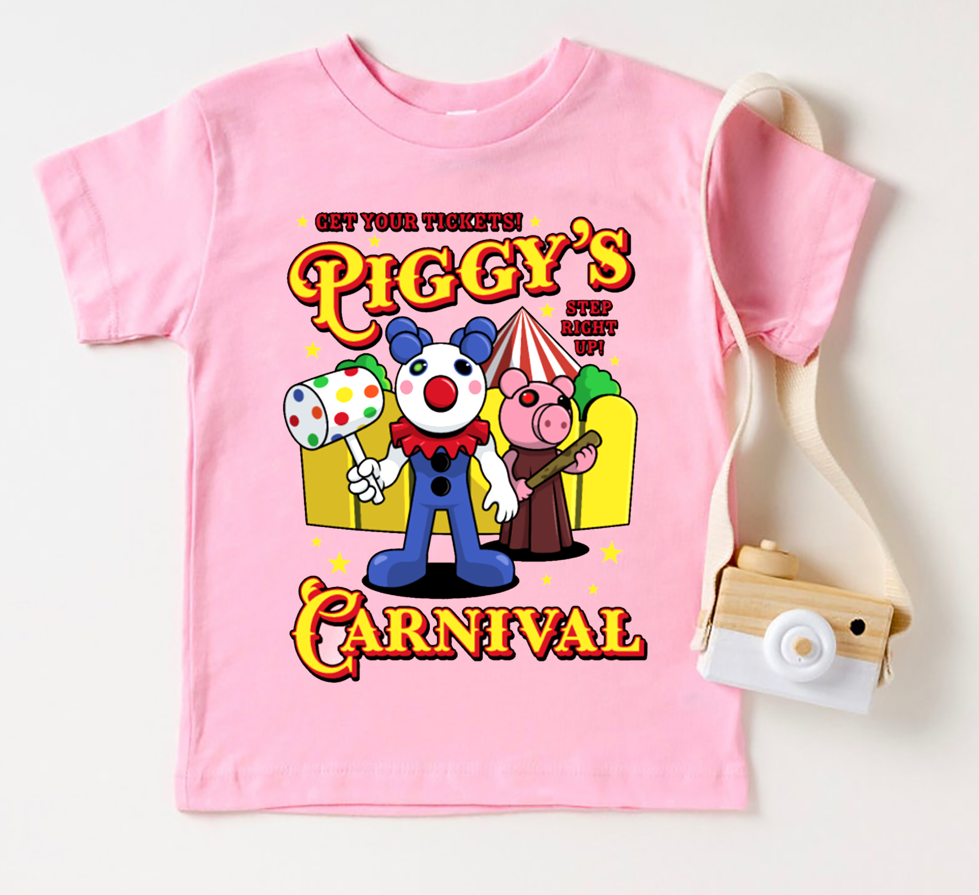 Piggy's Carnival T-Shirt, Kids Roblox Shirt, Piggy Roblox Girl Birthday Shirt, Roblox Piggy Theme Game Shirt