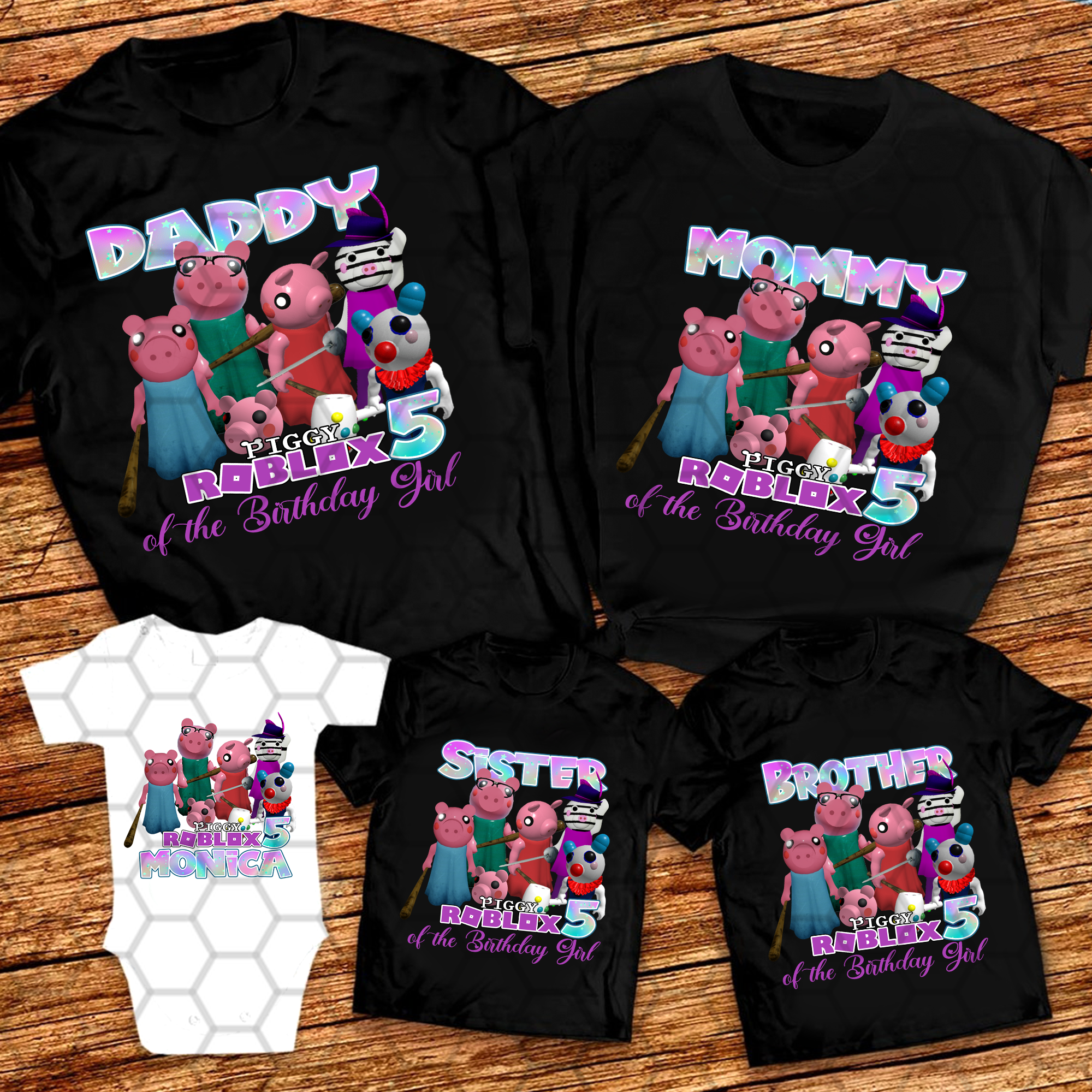 Roblox Piggy Theme Game Shirt, Roblox Piggy Birthday Party Shirt, Roblox Girl Birthday Shirt, Roblox Piggy Family Shirt