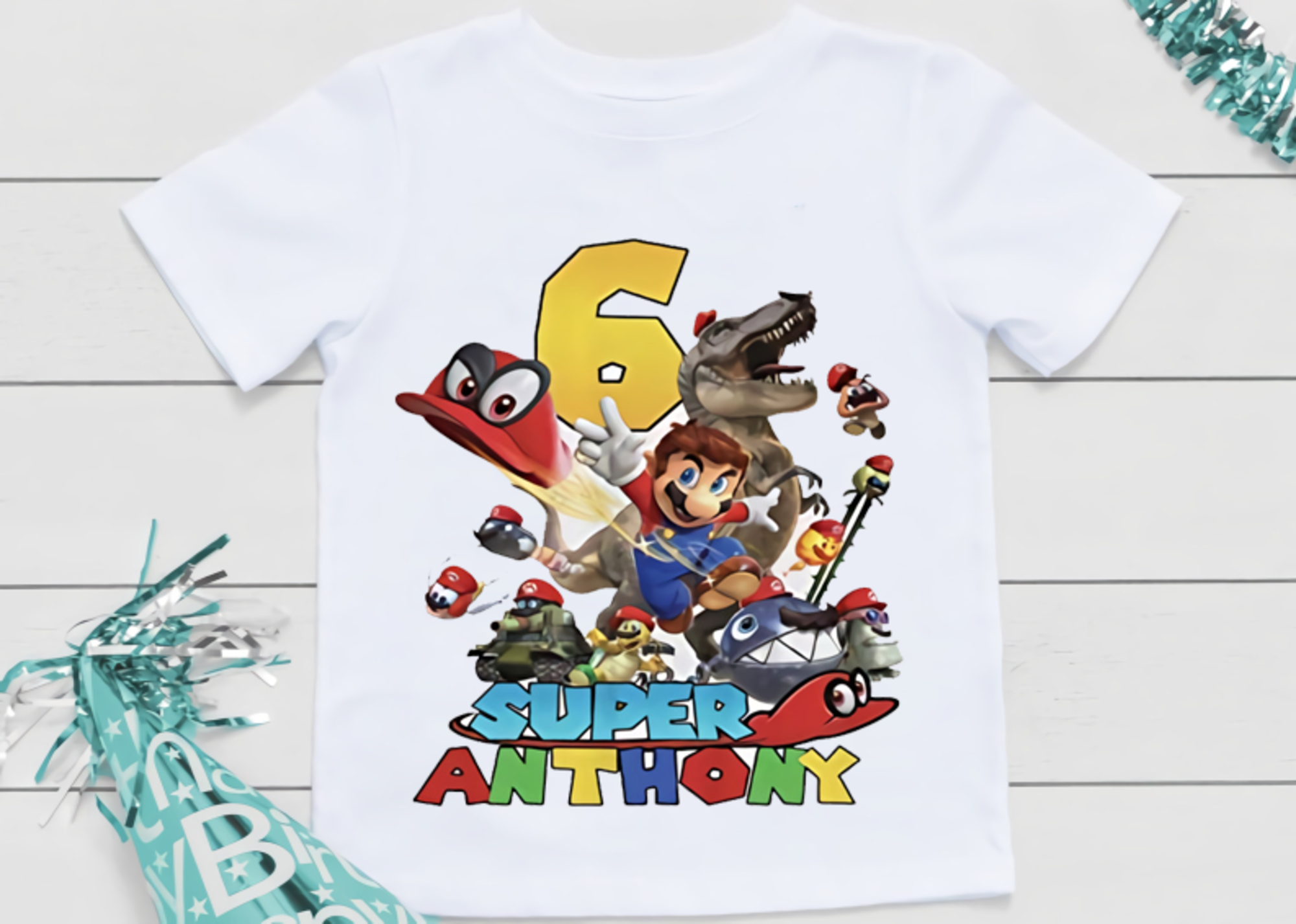 Customize Super Mario birthday shirt, Super Mario family shirts, Super Mario theme party shirts, Super Mario matching shirts, Super Mario tshirt