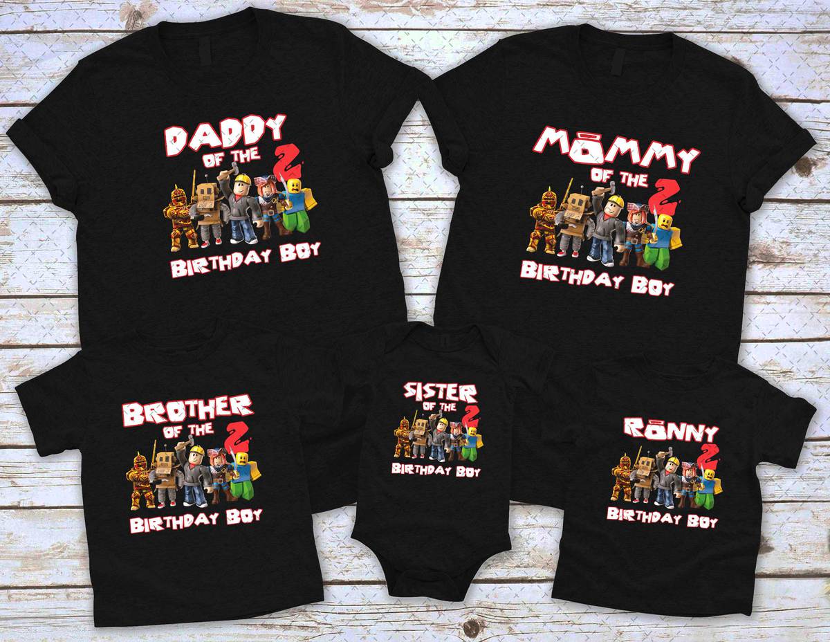 Roblox Birthday Shirt, Roblox Tshirt, Personalized with Name & Age, 1st 2nd 3rd 4th 5th 6th 7th 8th 9th 10th Birthday, family matching shirt