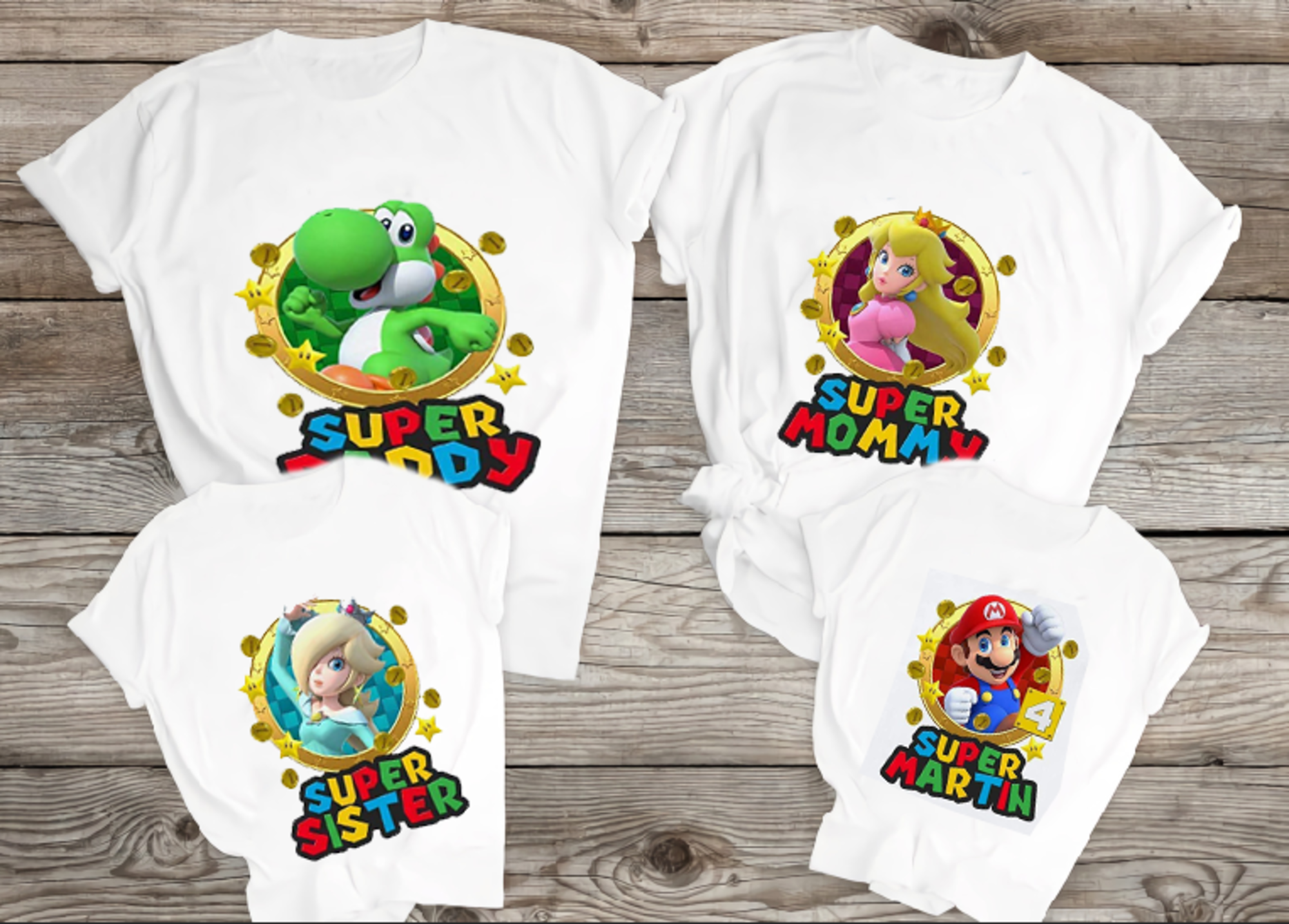Customized Super Mario birthday shirt, Super Mario family shirts, Super Mario theme party shirts, Super Mario matching shirts, Super Mario tshirt