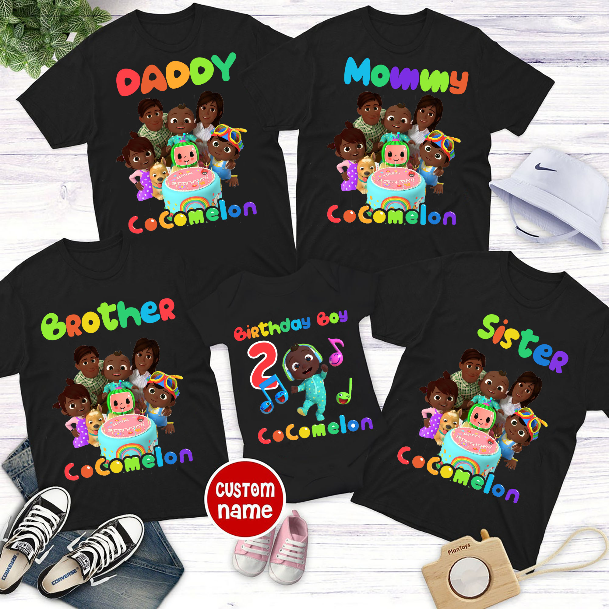 African American Cocomelon Birthday Family Shirt, Cocomelon Matching Family Shirt, American Cocomelon Birthday Shirt