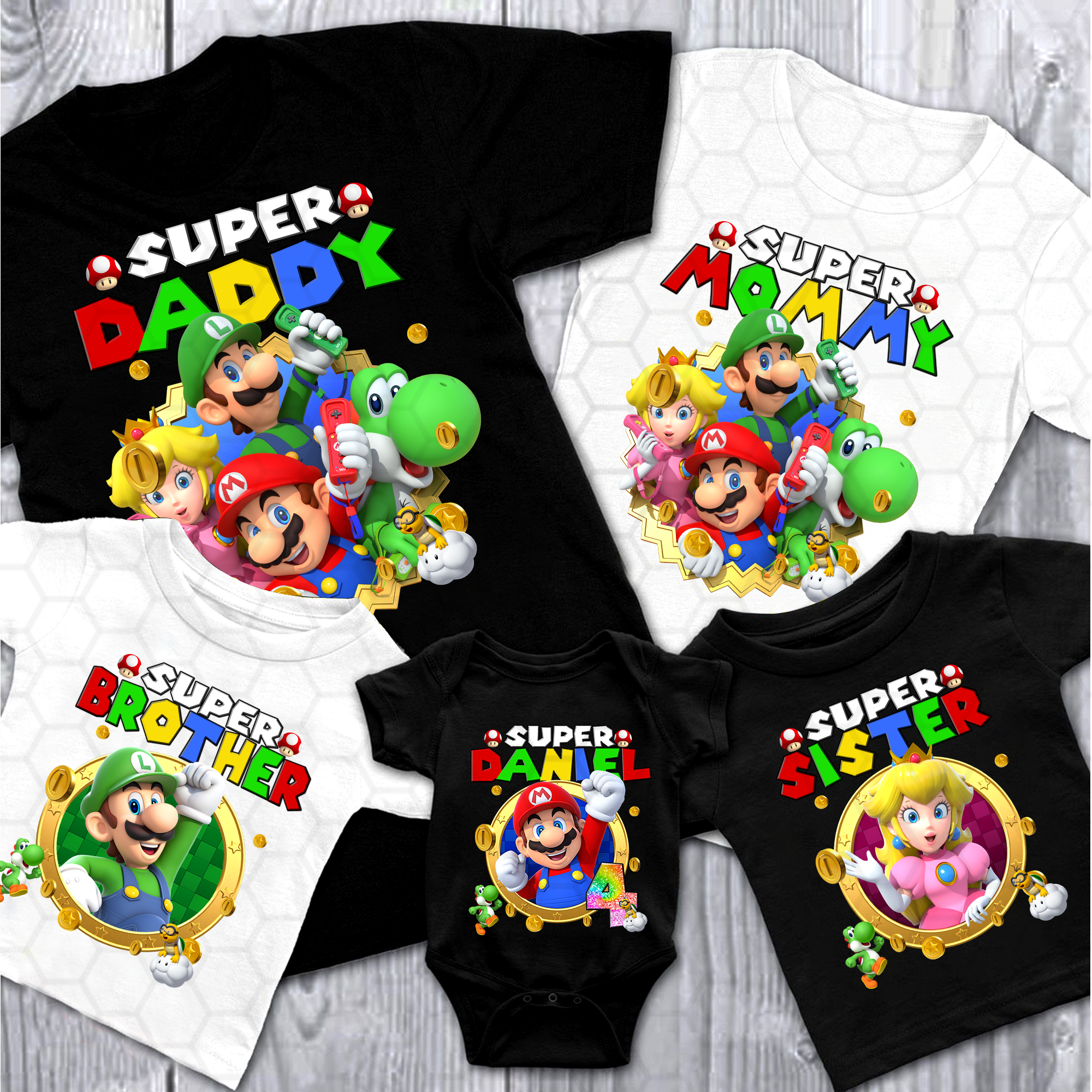 Super Mario Birthday Shirt, Super Mario Bros Birthday shirt, Super Mario Family Matching Shirt, Super Mario Shirt