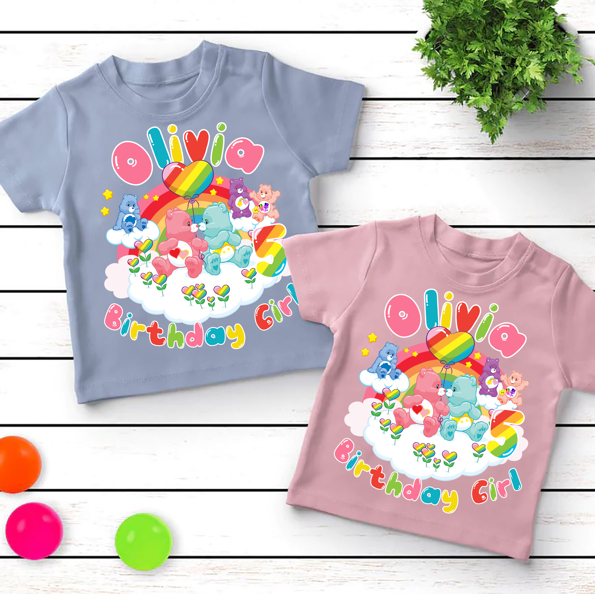 Personalized Care Bear Birthday Shirt, Care Bear Family Set Shirt, Care Bear Shirt, Custome Name And Age Shirt, Personalized Gifts