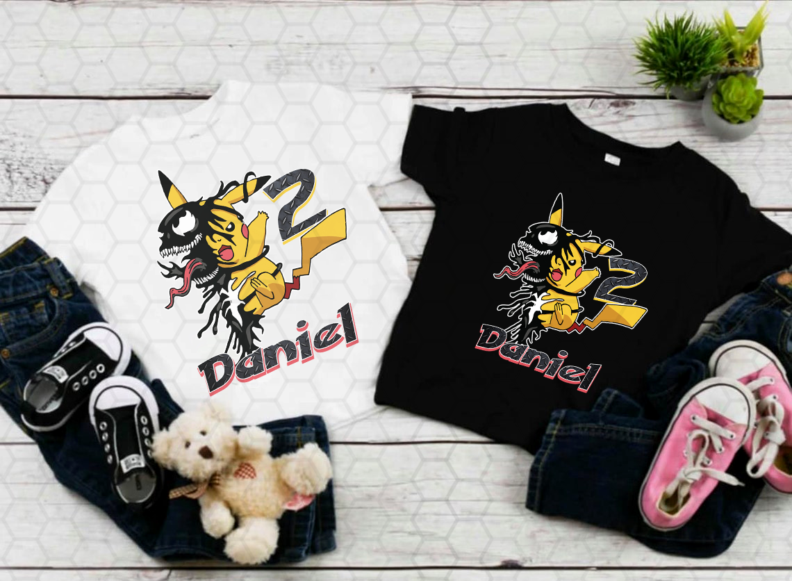 Custom Venom And Pikachu Shirt, Venom Birthday Shirt, Pikachu Birthday Shirt, Pokemon Birthday Shirt