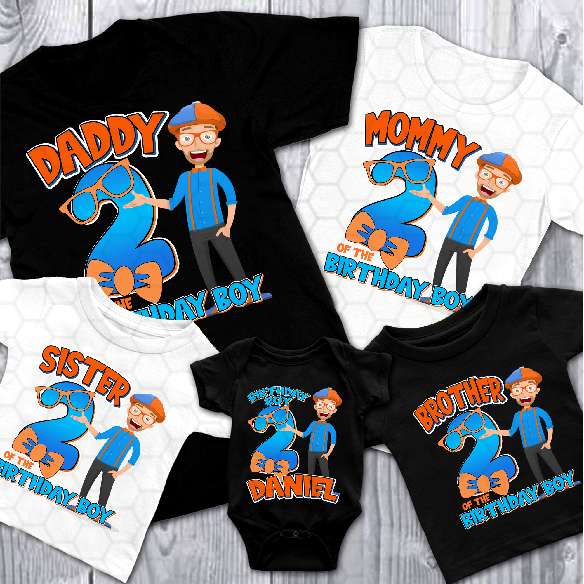 Custom Blippi Birthday Party Shirt, Blippi Theme Birthday BoyGirl Shirt, Matching Birthday Family Shirts