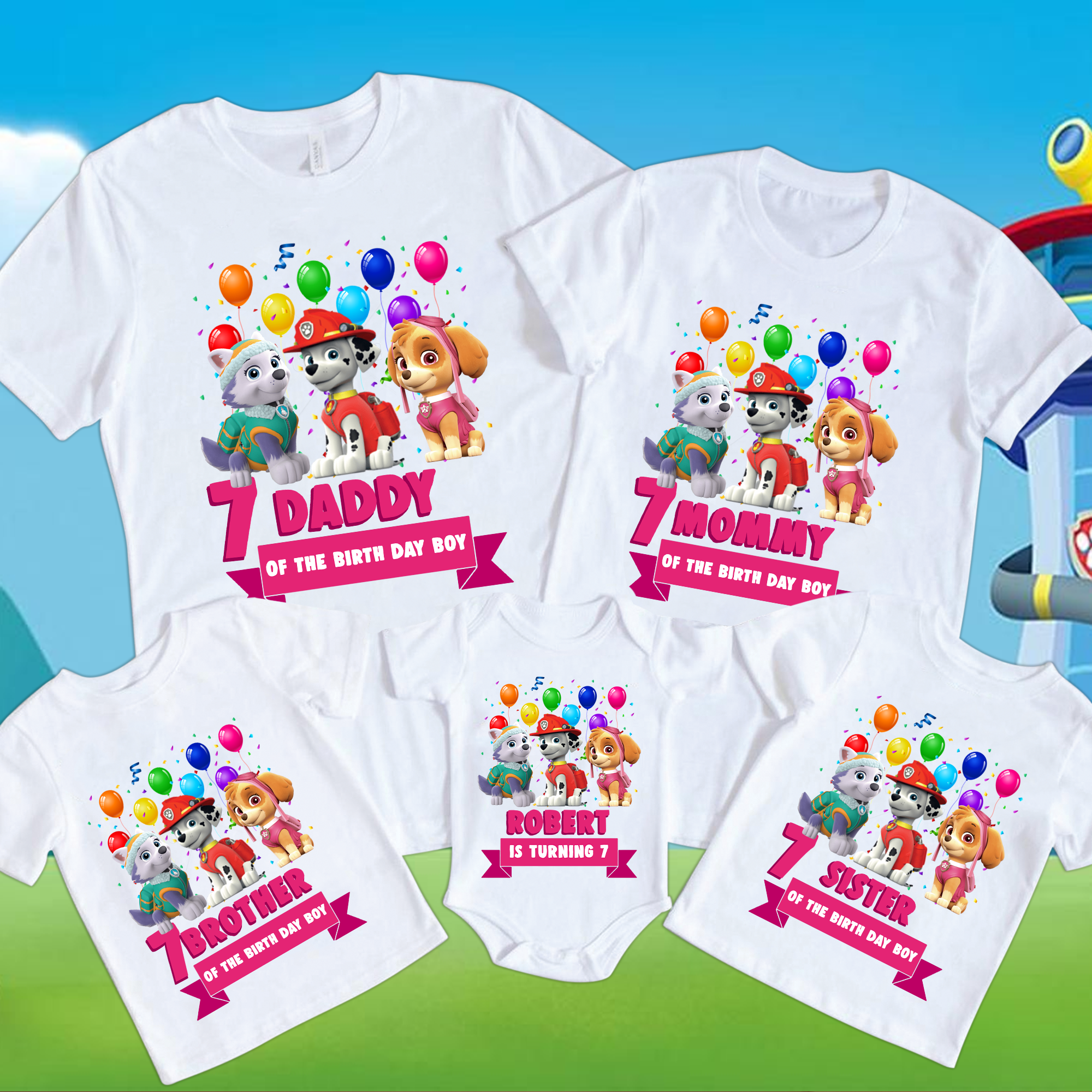 Paw Patrol Custom Birthday shirt, Paw Patrol Birthday Shirt, Paw Patrol Personalized Birthday gift, Custom Name And Age