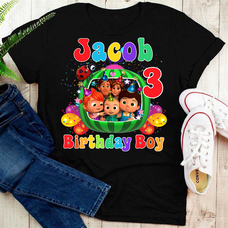 Personalized Coco-melon Birthday Shirts, Cocomelon