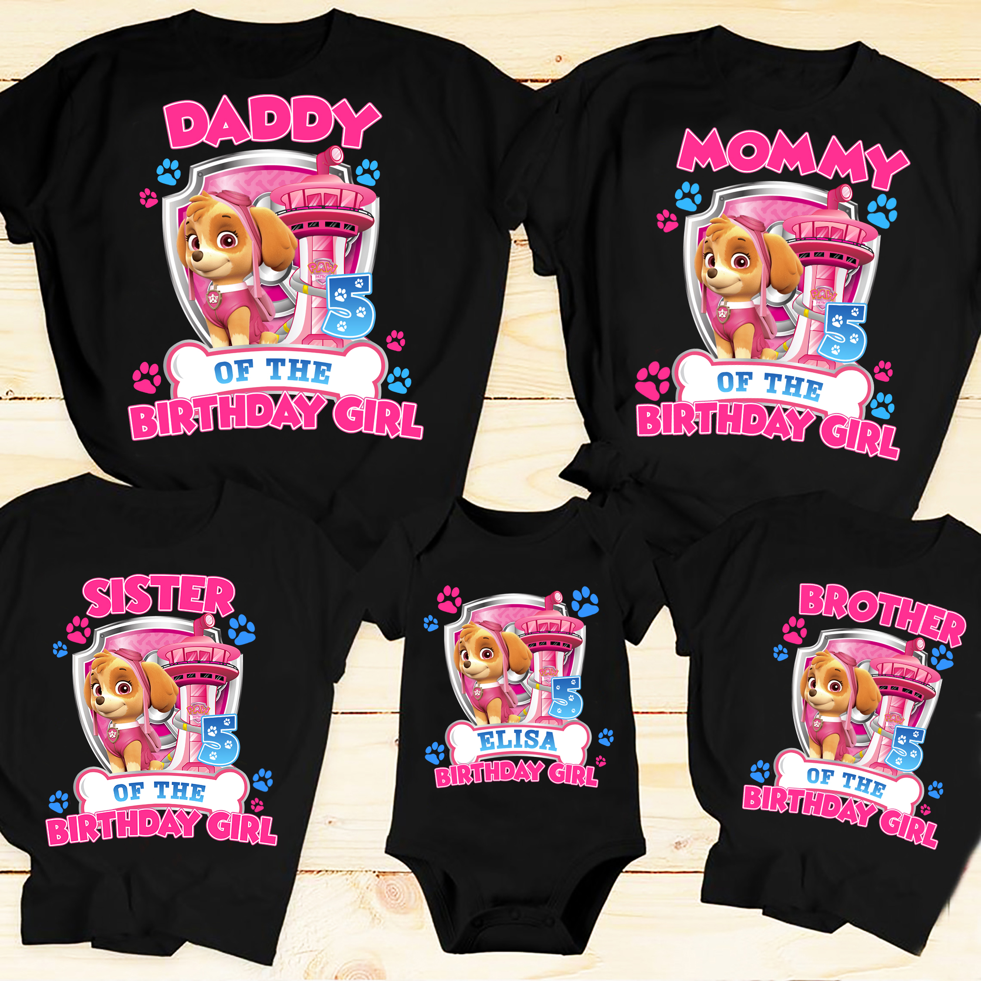 Paw patrol birthday Girl shirt, Paw Patrol theme family party shirt, Ryder Chase Marshall shirt, Personalized shirt gift birthday shirt