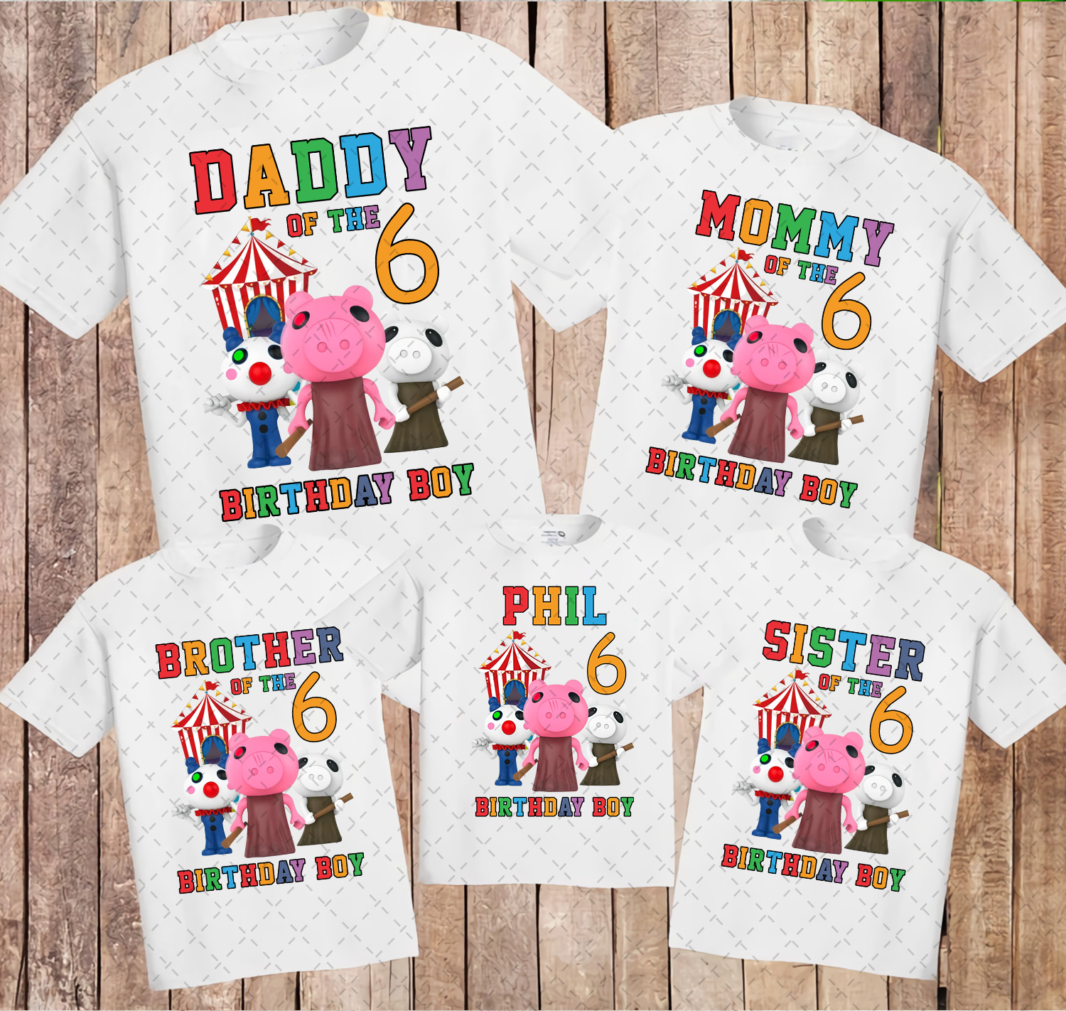 Roblox Piggy Birthday Shirt, Piggy Shirt, Custom Name and Age Roblox Game, Gamer Kids Birthday Tee