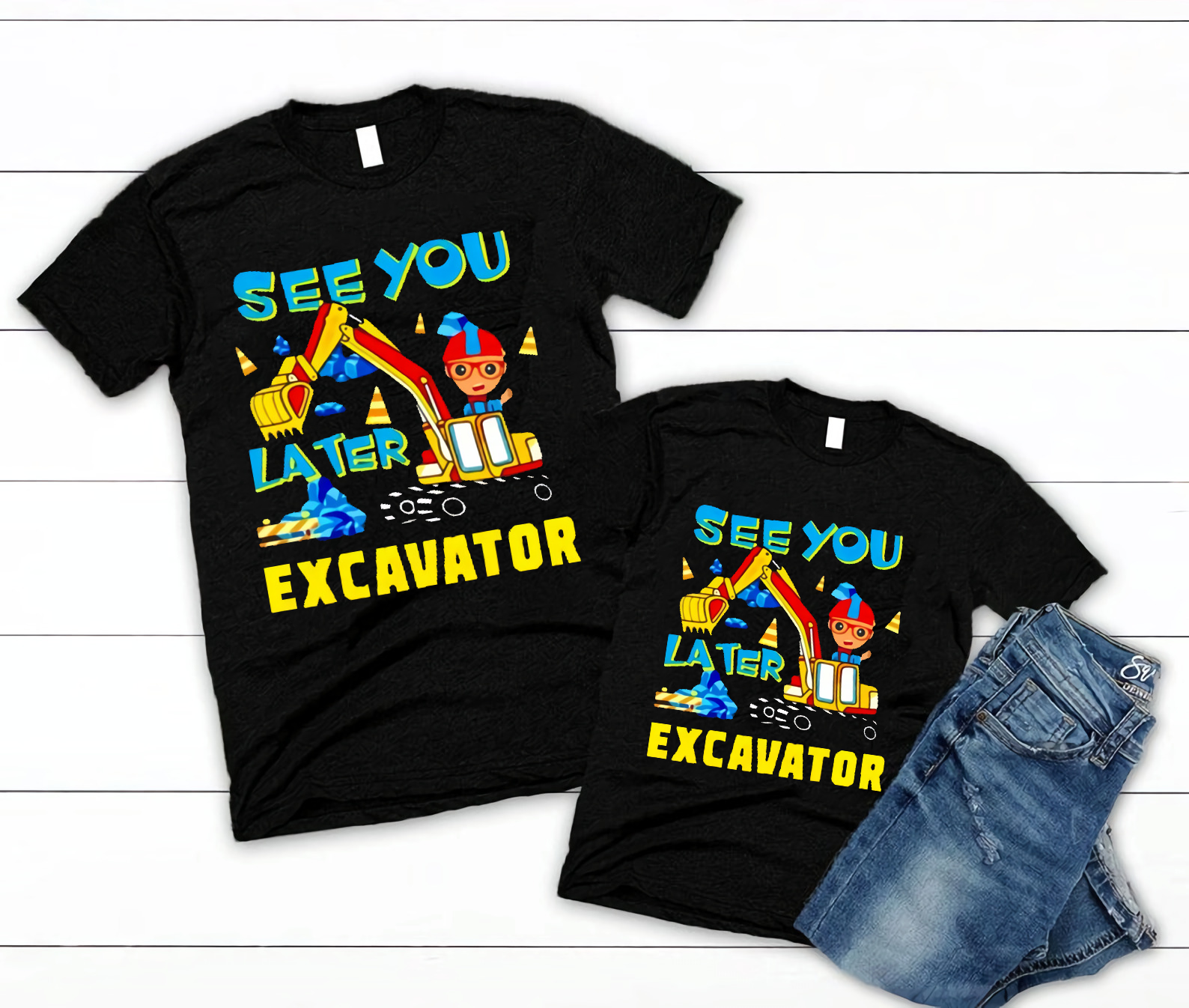See you later Excavator Blippi Shirt, Cute Blippi kids shirt, blippi watching shirt, Excavator Blippi Blippi shirt
