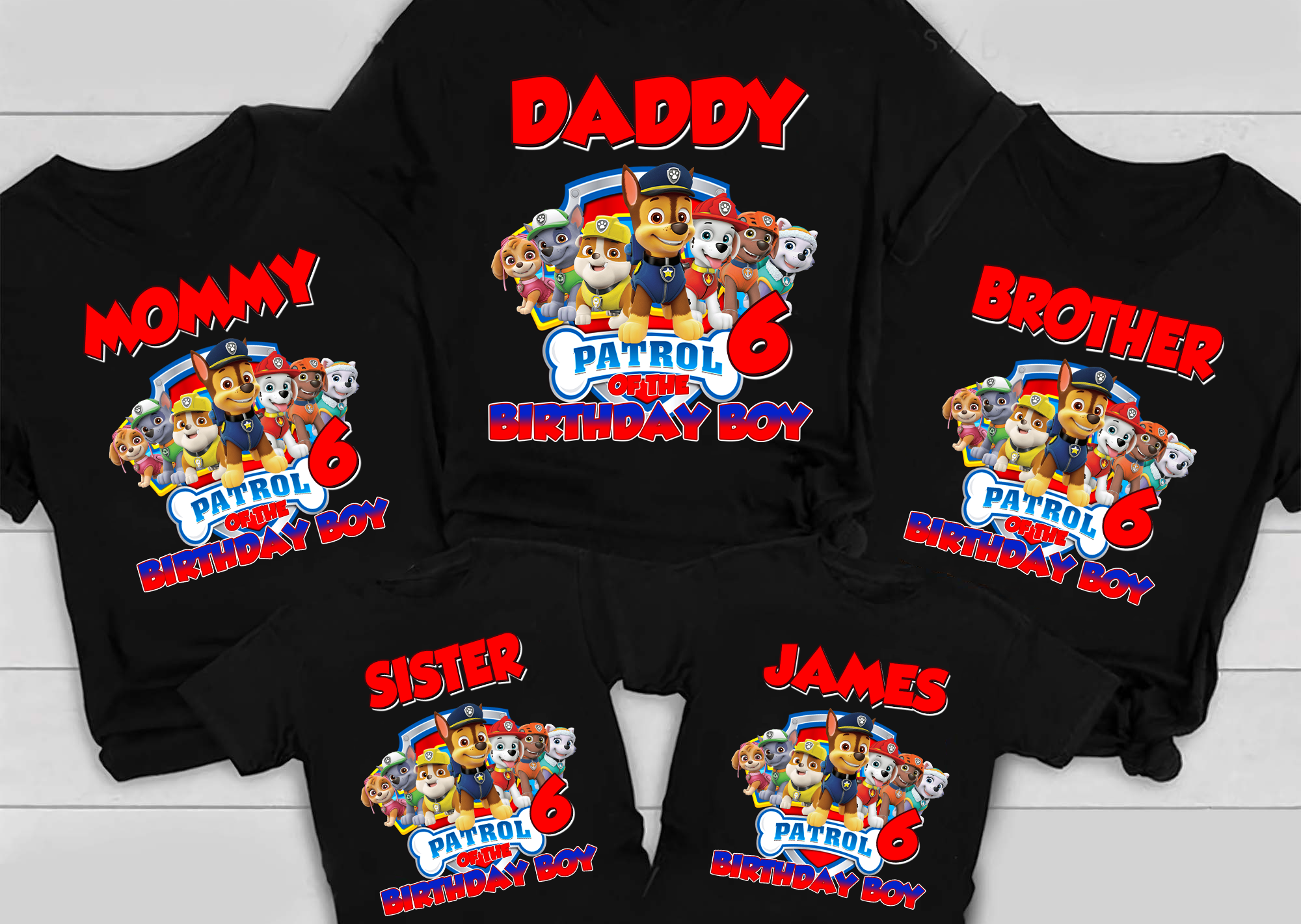 Paw Patrol Inspired Birthday T Shirt, Paw Patrol Theme Party, Personalized Shirt for Kids,, Matching Family shirts, kids birthday Gift