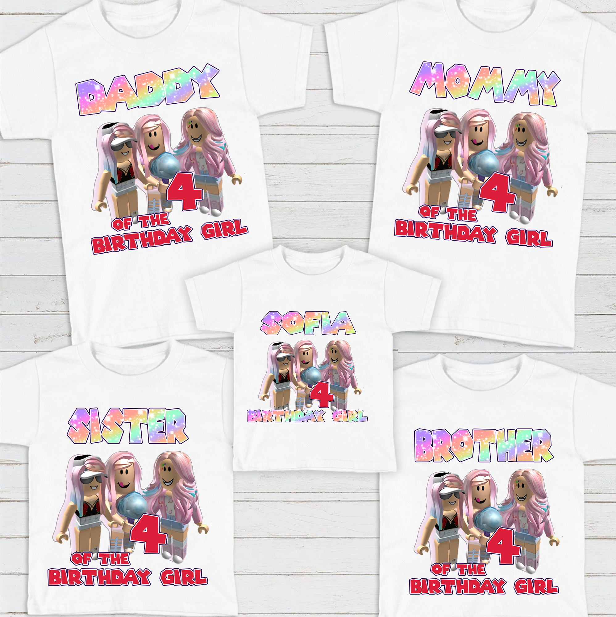 Roblox Birthday Shirt, Roblox Family Birthday Shirt, Personalized Roblox Birthday, Matching Birthday Family Shirts, Roblox Girl, girl gift