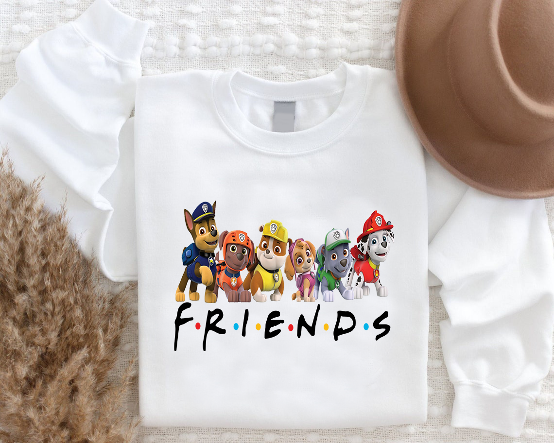 Paw Patrol Friends Shirt, Kids Small Paw Patrol Friends Shirt, Paw Patrol Shirt, Gift For Birthday Shirt, Paw Patrol Women's Shirt, Paw Patrol Kids Shirt