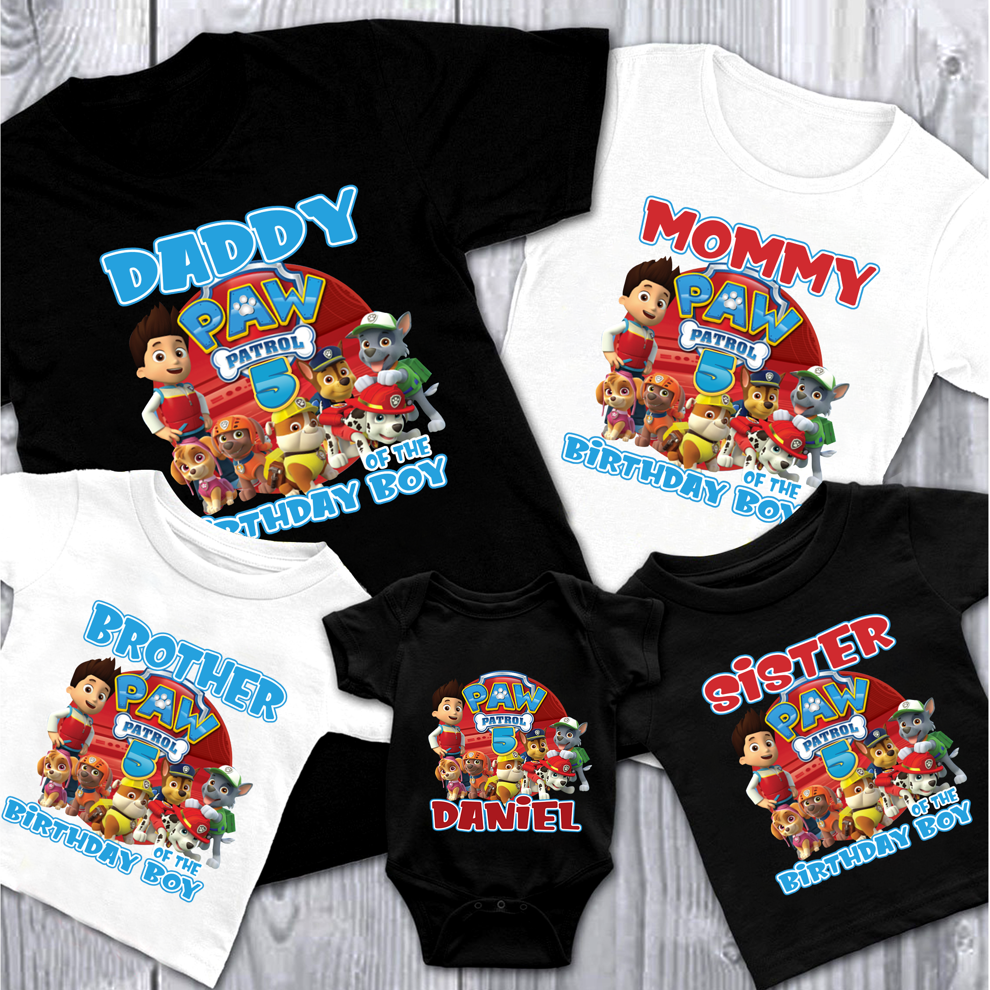 Paw Patrol Birthday Shirt, Paw Patrol Birthday Matching Family, Paw Patrol Party, Paw Patrol Kids Shirt, Custom Name And Age