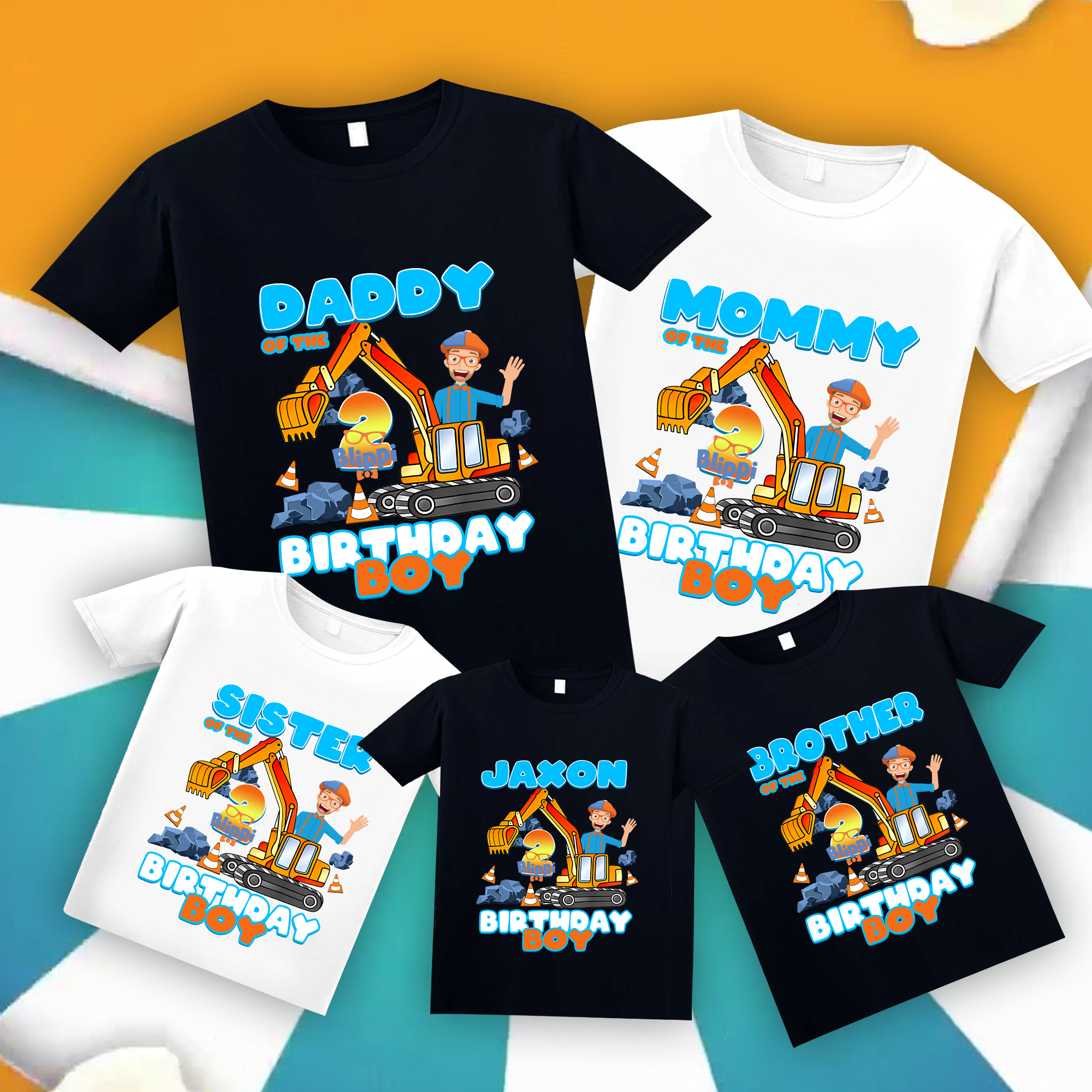 Personalized Blippi Birthday Boy Shirt, Blippi Theme Birthday Boy Shirt, Blippi Custom Shirt, Blippi Family Matching Shirt