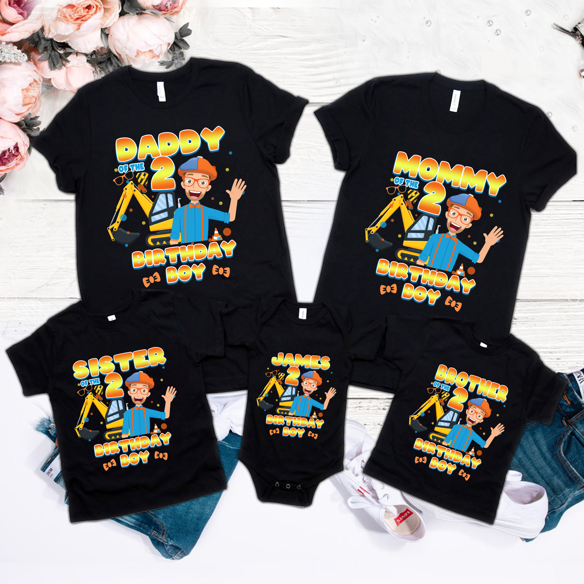 Personalized Blippi Birthday Boy Shirt, Blippi Blippi Family Matching Shirt, Blippi Birthday Party, Blippi Theme Birthday BoyGirl Shirt